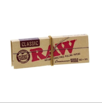 Бумажки Raw classic connosseur single wide size+tips - Бренд RAW - Магазин домашних увлечений homehobbyshop.ru